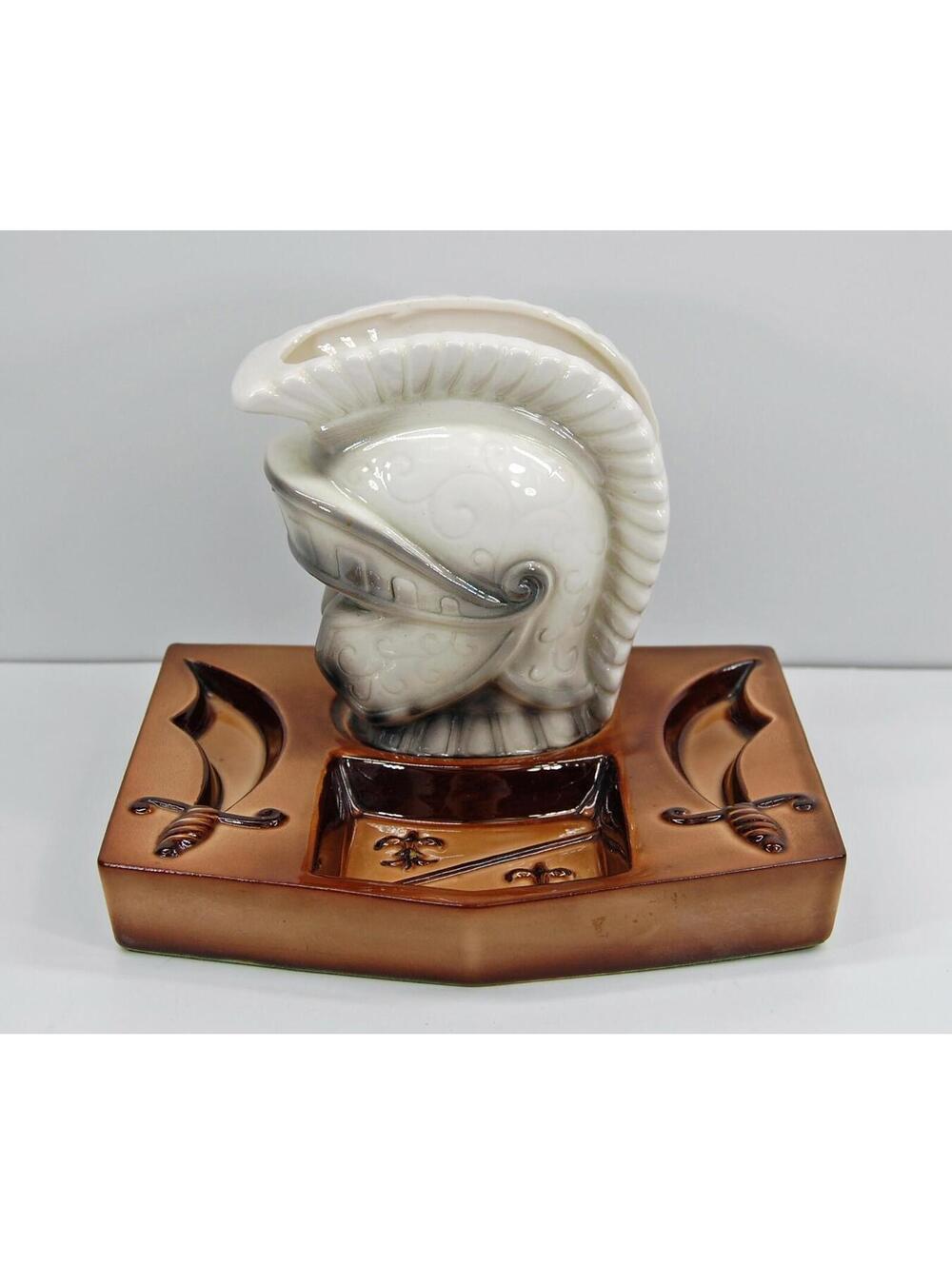Roman Gladiator Dresser Men Desk Caddy Tray Soldier Shields Fifth Avenue Vintage